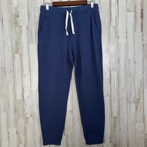 J Crew Fleece Joggers Small Blue Cloud Soft Loungewear Athleisure Preppy  EUC